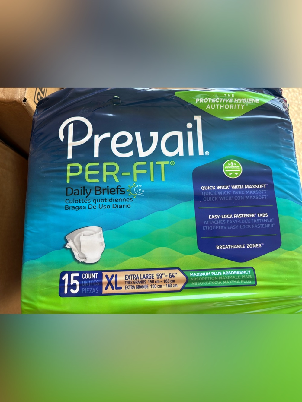 Per-Fit Daily Briefs XL - Blue/Green Pack (15 Count)